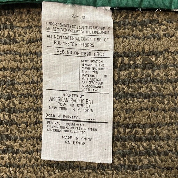 American Pacific Hand Quilted Green Christmas Holiday Themes Blanket 58” X 48” - Picture 7 of 12